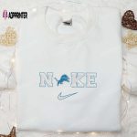 Nike x Detroit Lions Logo Embroidered Shirt: Authentic NFL Sports Apparel with Nike Inspiration