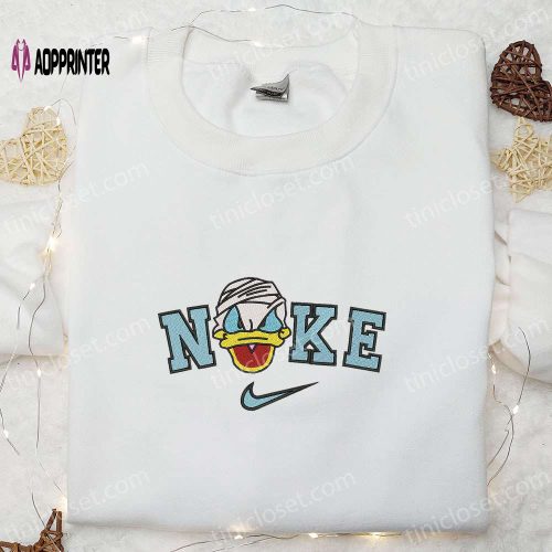 Nike x Donald Pumpkin Halloween Embroidered Shirt: Custom Gift for Family