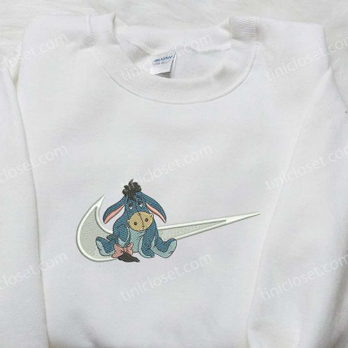 Nike x Eeyore Swoosh & Winnie The Pooh Embroidered Shirt: Custom Nike Design