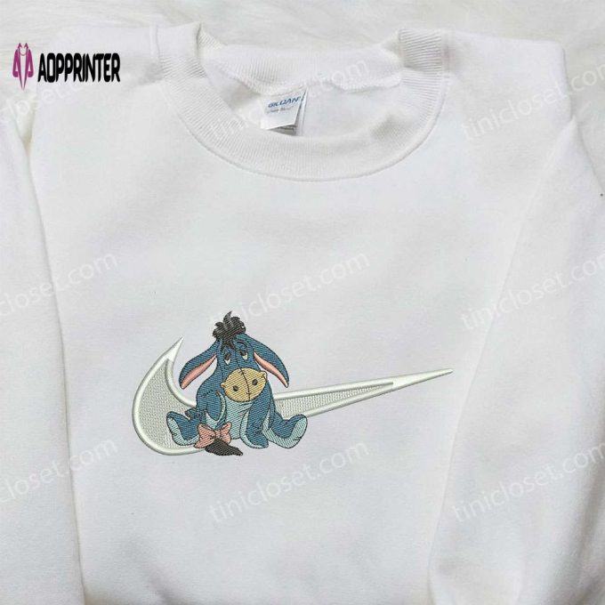 Nike x Eeyore Swoosh & Winnie The Pooh Embroidered Shirt: Custom Nike Design