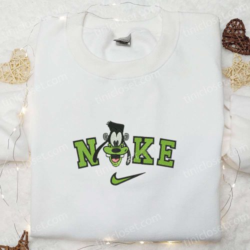 Nike x Goofy Halloween Frankenstein Embroidered Shirt Disney Inspired Halloween Tee