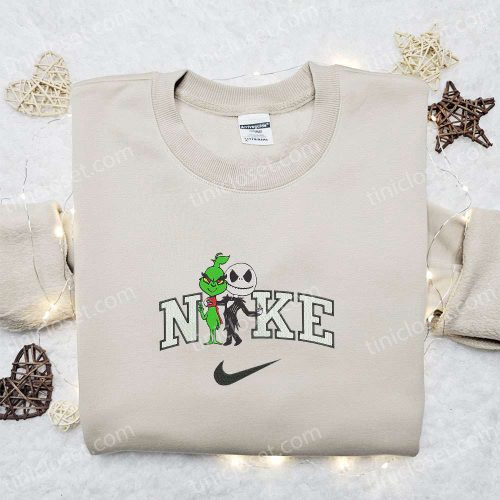 Nike x Grinch & Jack Skellington Embroidered Hoodie & T-shirt: Best Funny Halloween Costumes