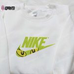 Nike x Grinch Eyes Embroidered Shirt: Funny and Stylish Grinch Embroidered Shirt