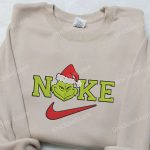 Nike x Grinch Christmas Hat Shirt: Festive Embroidery & Best Gift for Holidays!