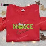 Nike x Grinch Christmas Hat Shirt: Festive Embroidery & Best Gift for Holidays!