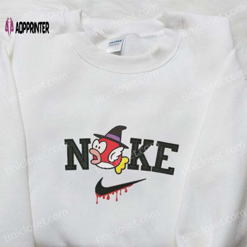 Spooktacular Nike x Halloween Cheep Cheep Super Mario Embroidered Shirt – Game Characters & Nike Inspired Design