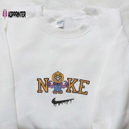 Nike x Halloween Coraline Embroidered Shirt: Best Family Gift Nike Inspired Button Eyes Girl