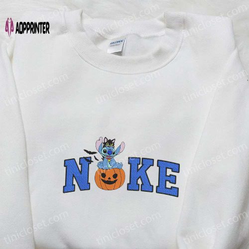 Nike x Halloween Pumpkin Super Mario Embroidered Shirt: Game Characters & Nike Inspired Design