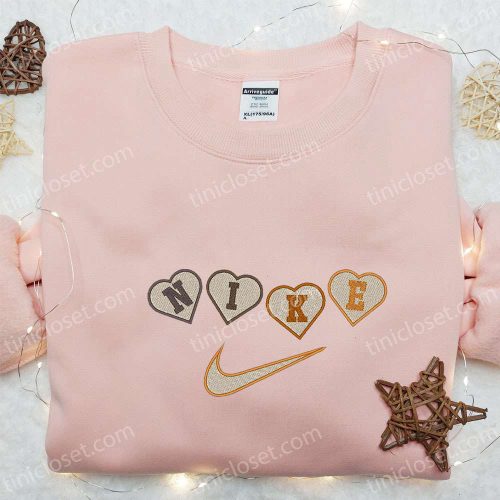 Custom Nike x Heart Embroidered Sweatshirt: Best Valentine s Day Gift Ideas