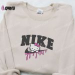 Nike x Hello Kitty Cartoon Embroidered Shirt: Best Nike Inspired T-shirt Perfect Family Gift