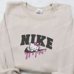 Nike x Hello Kitty Cartoon Embroidered Shirt: Best Nike Inspired T-shirt Perfect Family Gift