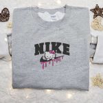 Nike x Hello Kitty Cartoon Embroidered Shirt: Best Nike Inspired T-shirt Perfect Family Gift