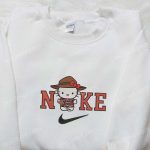 Spooky Nike x Hello Kitty Freddy Krueger Embroidered Sweatshirt T-shirt & Hoodie – Perfect for Halloween!