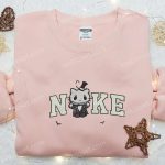 Nike x Hello Kitty x Jack Skellington Embroidered Sweatshirt: Funny Halloween Hoodie Ideal Family Gifts