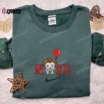 Nike x Hello Kitty Pennywise Embroidered Shirt – Spooky Spirit Halloween T-Shirt & Funny Hoodie