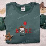 Nike x Hello Kitty Pennywise Embroidered Shirt – Spooky Spirit Halloween T-Shirt & Funny Hoodie