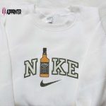 Nike x Jack Daniel’s Wine Bottle Embroidered Shirt: Unique Nike-Inspired Favor Drinking Design