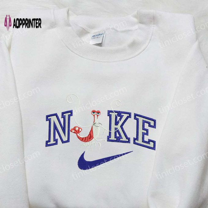 Nike x Jacques Finding Nemo Embroidered Shirt – Cartoon and Nike Logo Design