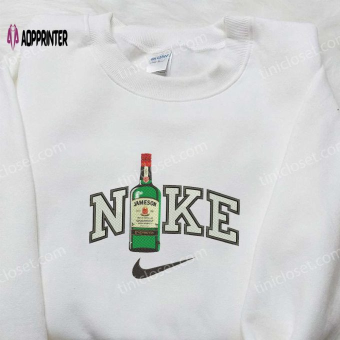 Nike x Jameson Bottle Embroidered Shirt – Customized Favor Drinking Tee