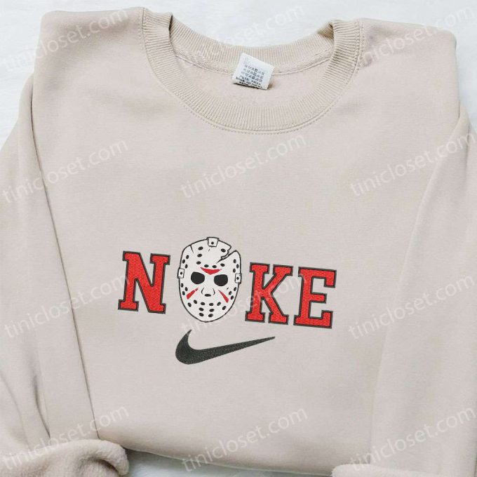 Nike x Jason Voorhees Embroidered Sweatshirt & Hoodie: Horror Movie Characters Collection