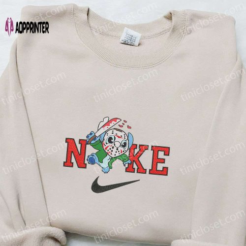 Nike x Jason Voorhees Stitch Killer Sweatshirt Horror Movie Characters Hoodie Nike Inspired T-shirt