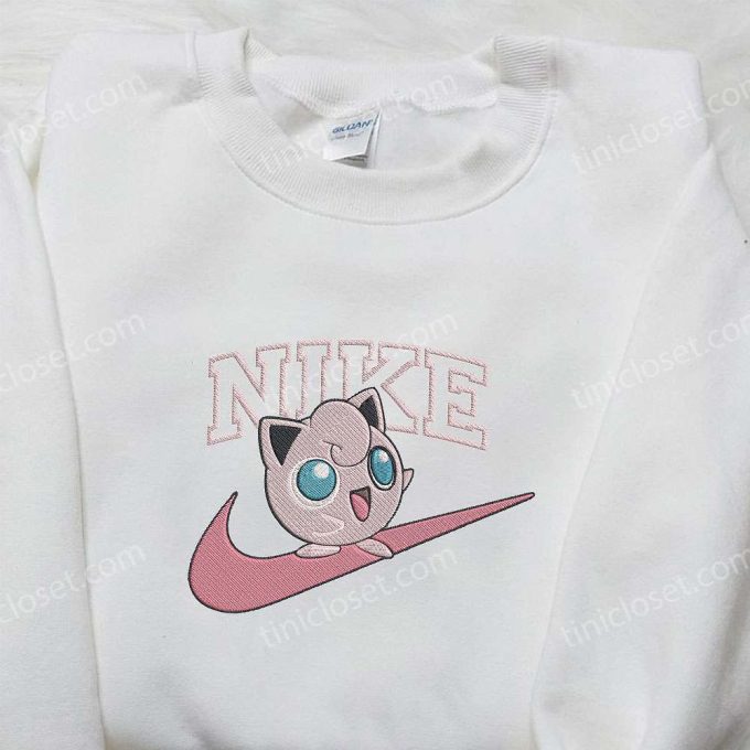 Custom Nike x Jigglypuff Embroidered Shirt – Pokémon Inspired Design