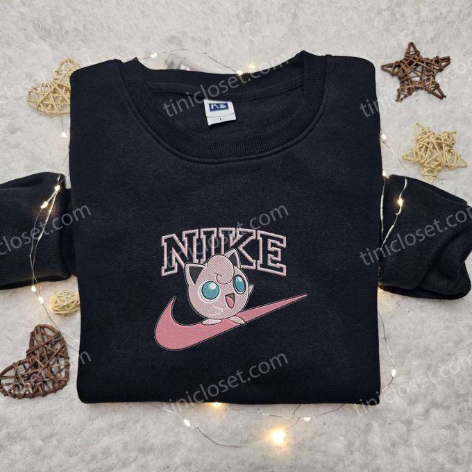 Custom Nike x Jigglypuff Embroidered Shirt – Pokémon Inspired Design