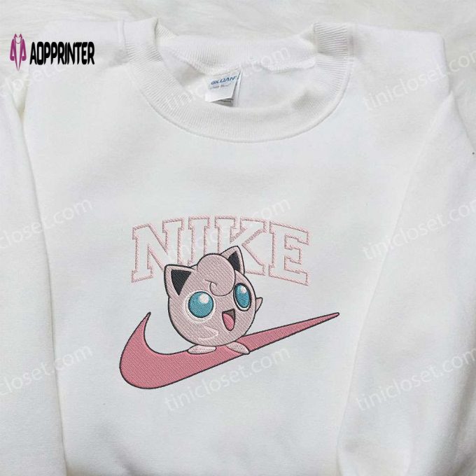 Pokemon Embroidered Shirt: Nike x Jigglypuff Custom Design