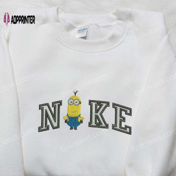 Nike x Kevin Minion Embroidered Hoodie Sweatshirt & T-shirt: Cartoon-Inspired Nike Collection