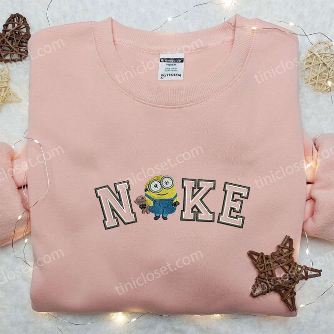 Nike x King Bob Minion Embroidered Shirt – Fun Minion Cartoon Design with Nike Inspiration