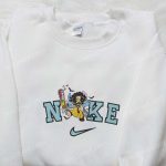 Nike x Leatherface Stitch Sweatshirt Funny Halloween Hoodie Inspired Embroidered T-shirt