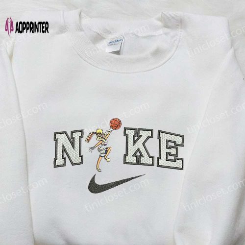 Nike x Lola Bunny Spinning Basketball Embroidered Shirt Custom Cartoon Tee