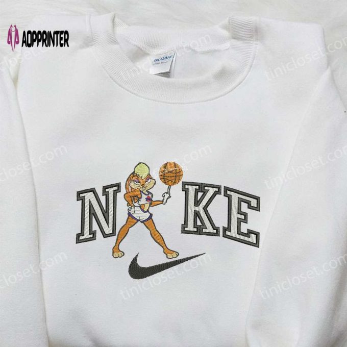 Nike x Lola Bunny Spinning Basketball Embroidered Shirt Custom Cartoon Tee