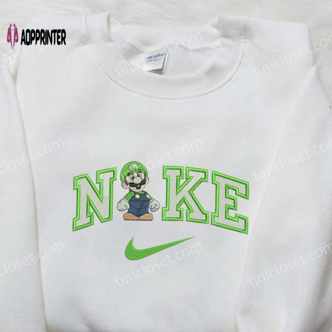 Nike x Luigi Embroidered Shirt: Best Family Gift Nike Inspired Design