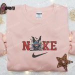 Nike x Maleficent Stitch Embroidered Shirt: Disney Halloween Gift for Family