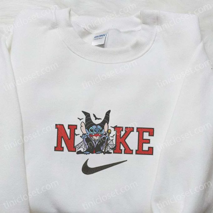 Nike x Maleficent Stitch Embroidered Shirt: Disney Halloween Gift for Family