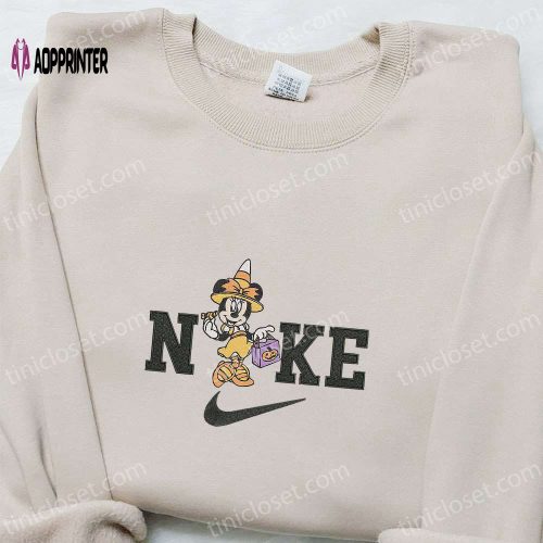 Nike x Masquerade Minnie: Disney Halloween Embroidered Sweatshirt Hoodie & T-shirt