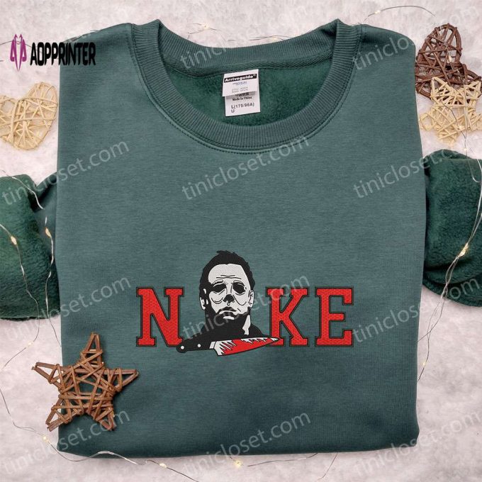 Nike x Michael Myers Embroidered Shirt: Horror Movie Characters Nike Inspired Design