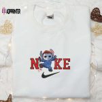 Nike x Michael Myers Stitch Embroidered Shirt: Horror Movie Characters & Nike Inspired Design