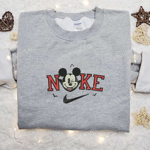 Nike x Mickey Dracula Embroidered Shirt: Disney Halloween Inspired Apparel