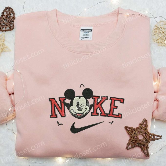 Nike x Mickey Dracula Embroidered Shirt: Disney Halloween Inspired Apparel