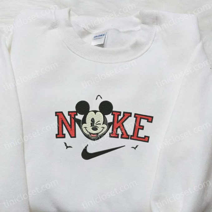 Nike x Mickey Dracula Embroidered Shirt: Disney Halloween Inspired Apparel