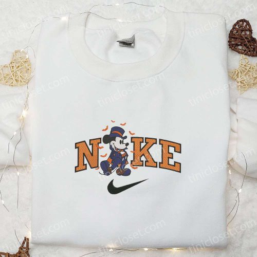 Nike x Mickey Halloween Embroidered Sweatshirt & Hoodie: Adorable Disney Shirt