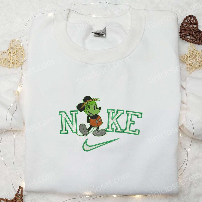 Nike x Mickey Halloween Frankenstein Embroidered Shirt – Disney Inspired Halloween Tee