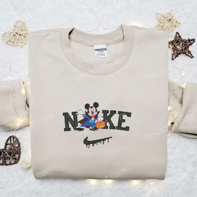 Nike x Mickey Mouse Vampire Embroidered Sweatshirt & T-shirt: Disney Characters Inspired Apparel