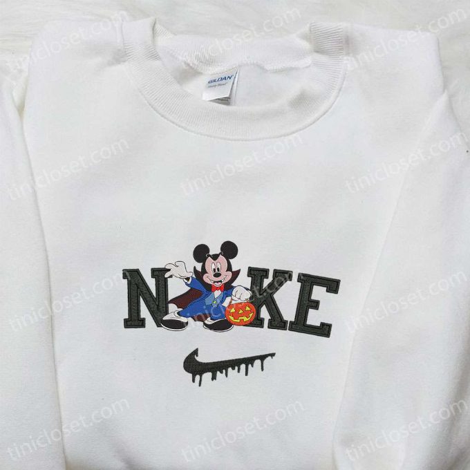 Nike x Mickey Mouse Vampire Embroidered Sweatshirt & T-shirt: Disney Characters Inspired Apparel