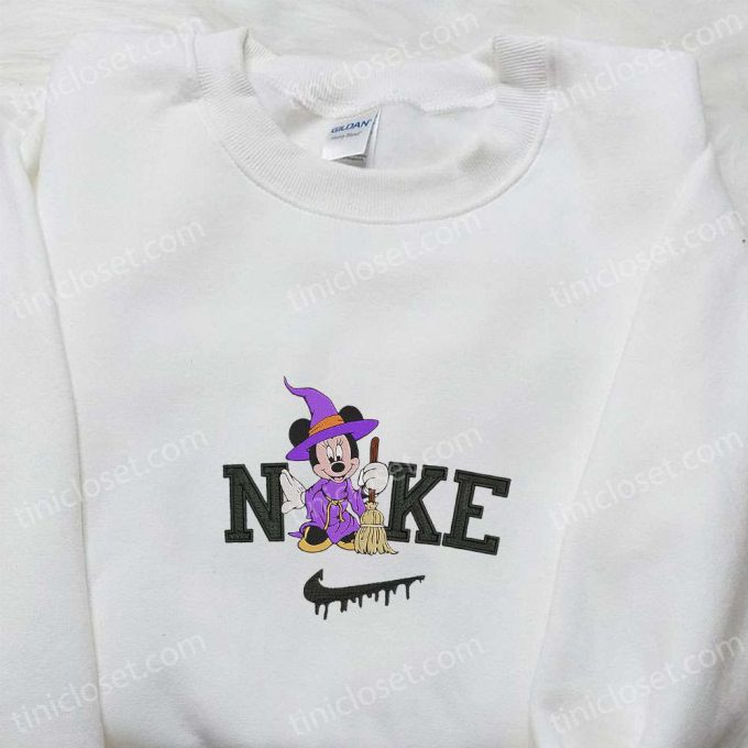 Nike x Mickey Mouse Witch Sweatshirt & Disney Characters T-shirt: Embroidered Magic!