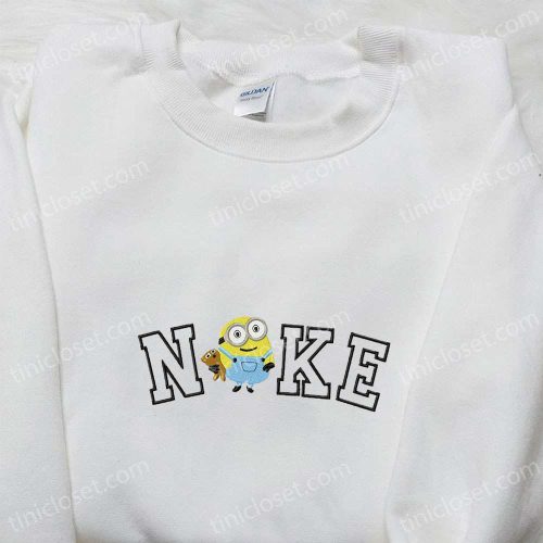 Nike x Minion Teddy Bear Embroidered Sweatshirt: Cartoon Shirt Best Birthday Gift