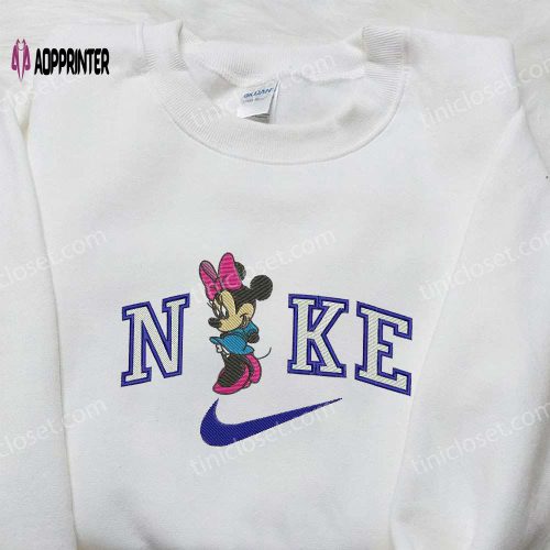 Stylish Nike x Minnie & Walt Disney Embroidered Shirts – Customizable Designs!