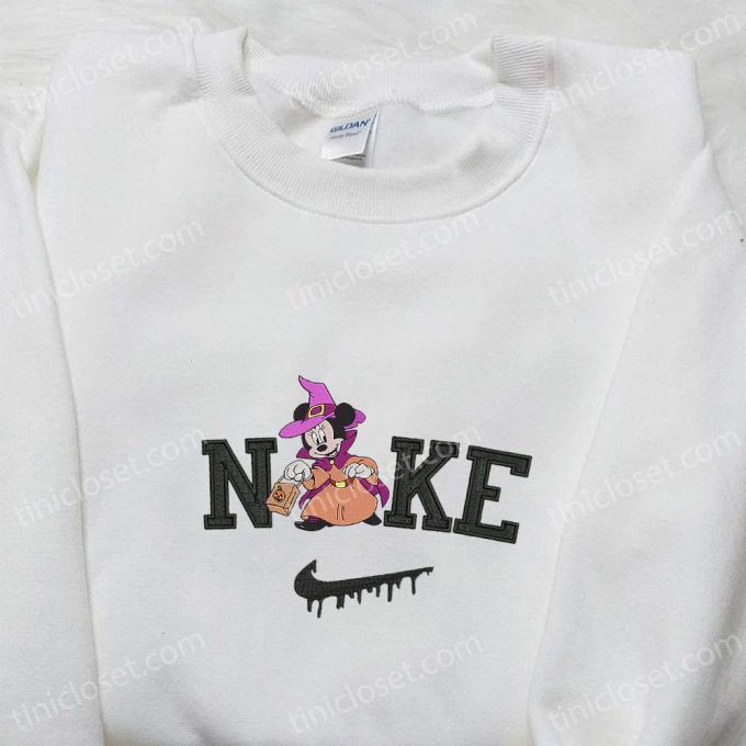 Nike x Minnie Halloween Embroidered Hoodie – Disney Characters Sweatshirt Perfect Family Gift